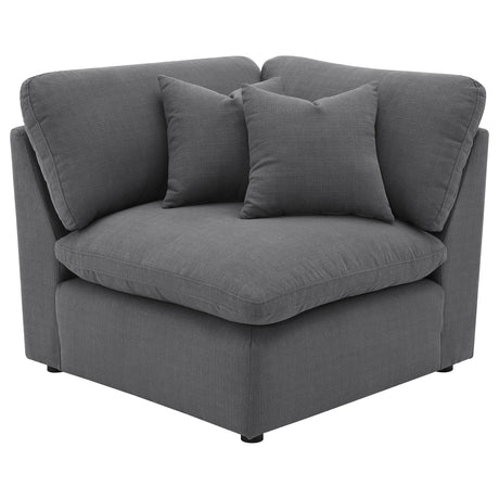  Coaster Furniture Hobson 551455-SETA 5-piece Upholstered Modular Sectional Sofa - Charcoal IMAGE 6