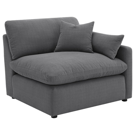  Coaster Furniture Hobson 551455-SETB 4-piece Upholstered Modular Sectional Sofa - Charcoal IMAGE 5