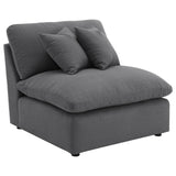  Coaster Furniture Hobson 551455-SETB 4-piece Upholstered Modular Sectional Sofa - Charcoal IMAGE 7