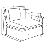  Coaster Furniture Hobson 551455-SETB 4-piece Upholstered Modular Sectional Sofa - Charcoal IMAGE 9