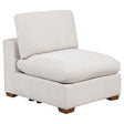  Coaster Furniture Lakeview 551461 Upholstered Armless Chair - Ivory IMAGE 1