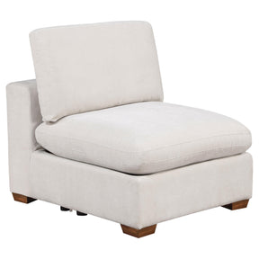  Coaster Furniture Lakeview 551461 Upholstered Armless Chair - Ivory IMAGE 1