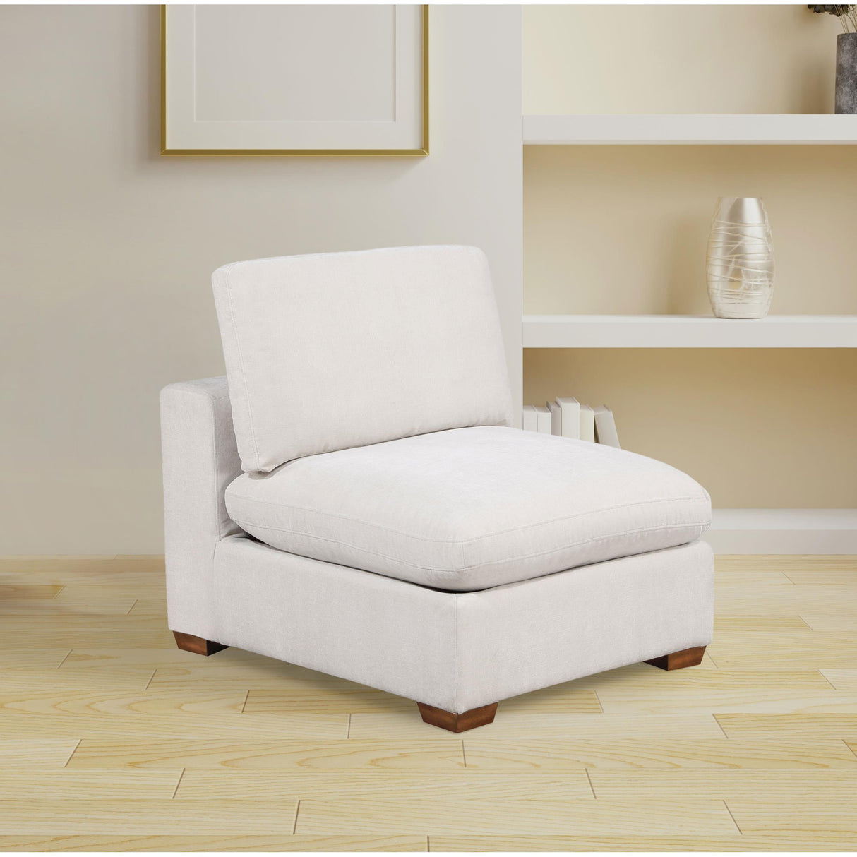  Coaster Furniture Lakeview 551461 Upholstered Armless Chair - Ivory IMAGE 4