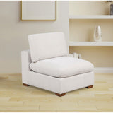  Coaster Furniture Lakeview 551461 Upholstered Armless Chair - Ivory IMAGE 4