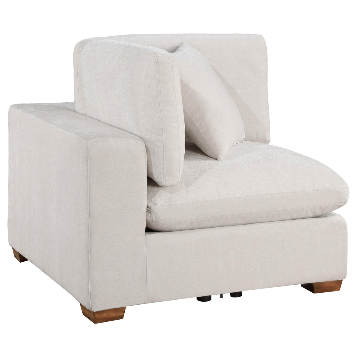  Coaster Furniture Lakeview 551462 Upholstered Corner Chair - Ivory IMAGE 1
