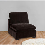  Coaster Furniture Lakeview 551464 Upholstered Armless Chair - Dark Chocolate IMAGE 4