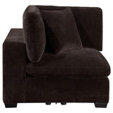  Coaster Furniture Lakeview 551465 Upholstered Corner Chair - Dark Chocolate IMAGE 5