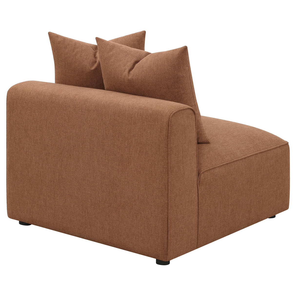  Coaster Furniture Jennifer 551591 Upholstered Armless Chair - Terracotta IMAGE 3