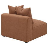  Coaster Furniture Jennifer 551591 Upholstered Armless Chair - Terracotta IMAGE 3