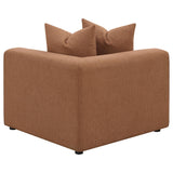  Coaster Furniture Jennifer 551592 Upholstered Corner Chair - Terracotta IMAGE 16
