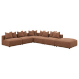  Coaster Furniture Jennifer 551592 Upholstered Corner Chair - Terracotta IMAGE 5