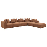  Coaster Furniture Jennifer 551592 Upholstered Corner Chair - Terracotta IMAGE 6