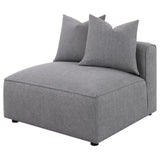  Coaster Furniture Jennifer 551594 Upholstered Armless Chair - Grey IMAGE 1