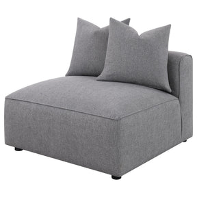 Coaster Furniture Jennifer 551594 Upholstered Armless Chair - Grey IMAGE 1