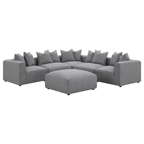  Coaster Furniture Jennifer 551594 Upholstered Armless Chair - Grey IMAGE 12