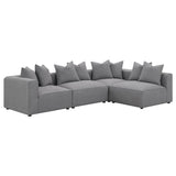  Coaster Furniture Jennifer 551594 Upholstered Armless Chair - Grey IMAGE 16