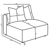  Coaster Furniture Jennifer 551594 Upholstered Armless Chair - Grey IMAGE 17