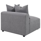  Coaster Furniture Jennifer 551594 Upholstered Armless Chair - Grey IMAGE 3