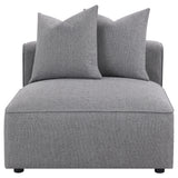  Coaster Furniture Jennifer 551594 Upholstered Armless Chair - Grey IMAGE 5