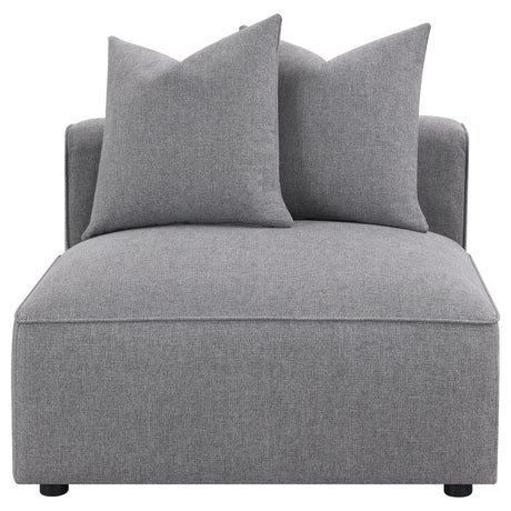  Coaster Furniture Jennifer 551594 Upholstered Armless Chair - Grey IMAGE 5