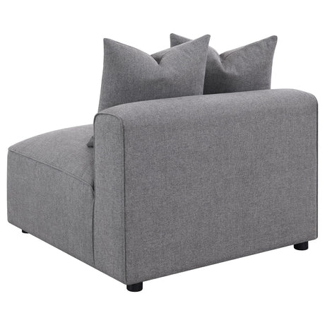  Coaster Furniture Jennifer 551594 Upholstered Armless Chair - Grey IMAGE 6
