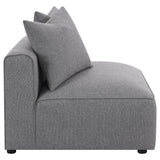  Coaster Furniture Jennifer 551594 Upholstered Armless Chair - Grey IMAGE 8