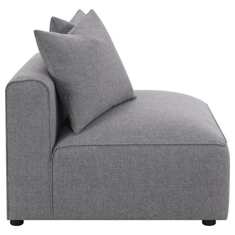  Coaster Furniture Jennifer 551594 Upholstered Armless Chair - Grey IMAGE 8
