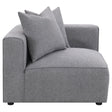  Coaster Furniture Jennifer 551595 Upholstered Corner Chair - Grey IMAGE 1