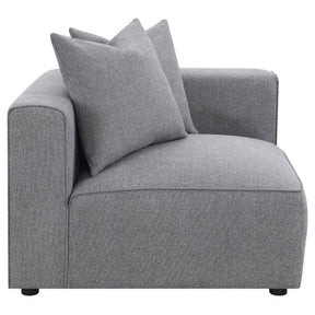  Coaster Furniture Jennifer 551595 Upholstered Corner Chair - Grey IMAGE 1