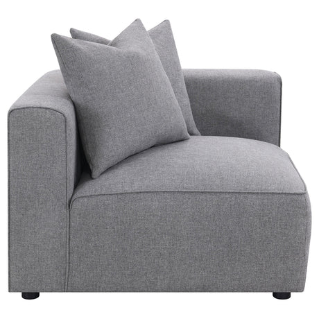  Coaster Furniture Jennifer 551595 Upholstered Corner Chair - Grey IMAGE 1