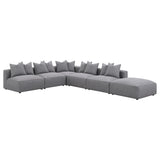  Coaster Furniture Jennifer 551595 Upholstered Corner Chair - Grey IMAGE 10