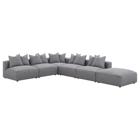  Coaster Furniture Jennifer 551595 Upholstered Corner Chair - Grey IMAGE 10