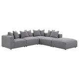  Coaster Furniture Jennifer 551595 Upholstered Corner Chair - Grey IMAGE 13