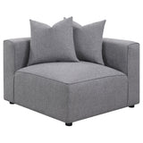  Coaster Furniture Jennifer 551595 Upholstered Corner Chair - Grey IMAGE 2