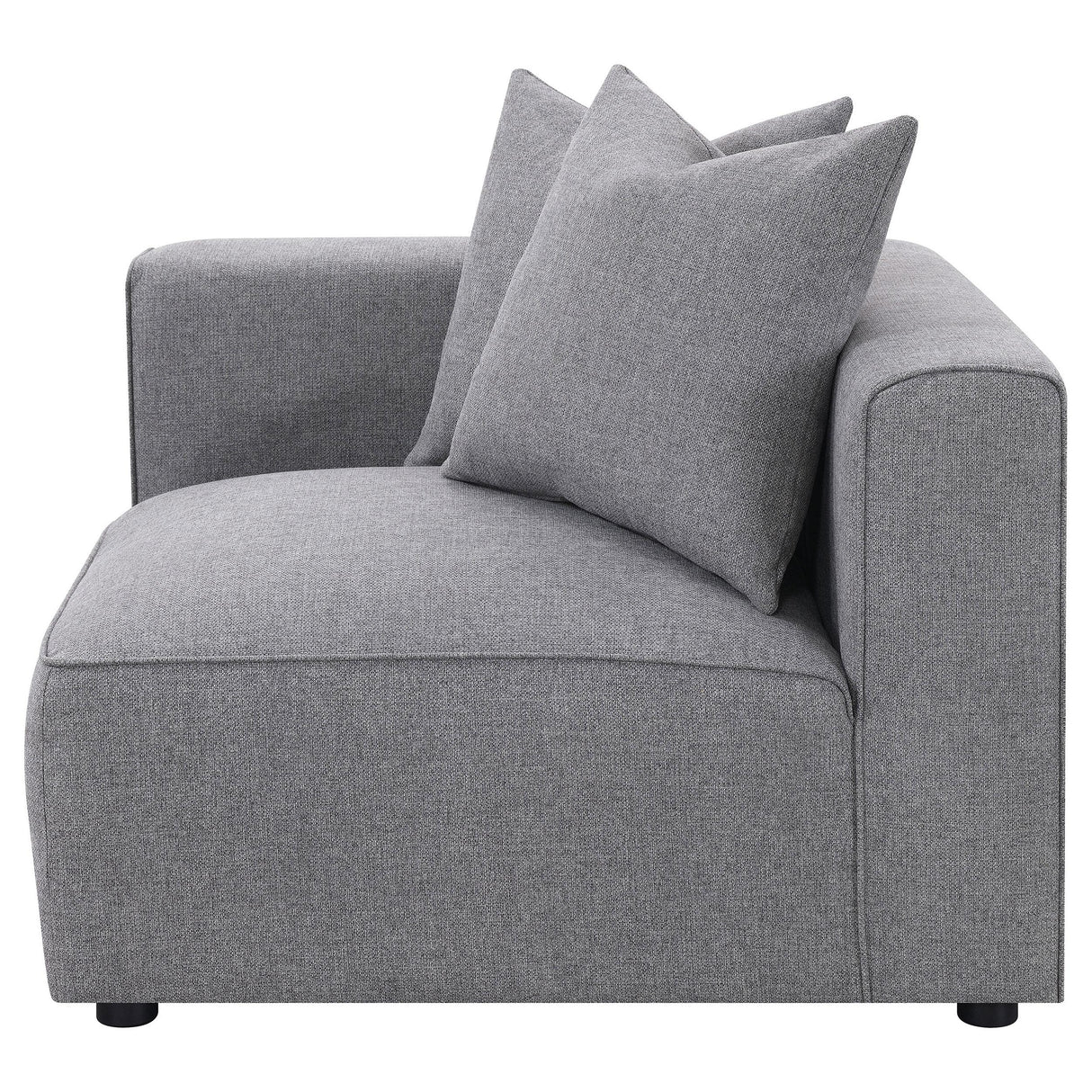  Coaster Furniture Jennifer 551595 Upholstered Corner Chair - Grey IMAGE 3