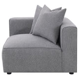  Coaster Furniture Jennifer 551595 Upholstered Corner Chair - Grey IMAGE 3