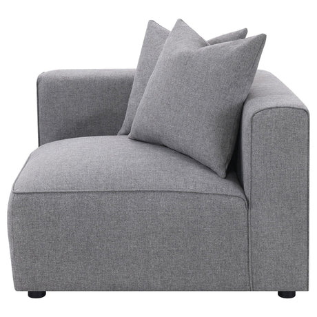  Coaster Furniture Jennifer 551595 Upholstered Corner Chair - Grey IMAGE 3