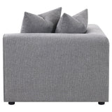  Coaster Furniture Jennifer 551595 Upholstered Corner Chair - Grey IMAGE 4