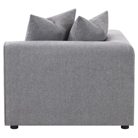  Coaster Furniture Jennifer 551595 Upholstered Corner Chair - Grey IMAGE 4