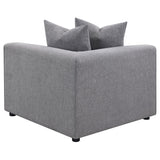  Coaster Furniture Jennifer 551595 Upholstered Corner Chair - Grey IMAGE 6