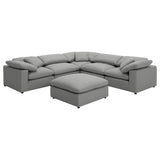  Coaster Furniture Raleigh 551754 Boucle Upholstered Armless Chair - Grey IMAGE 12