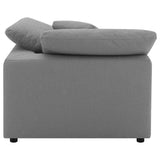  Coaster Furniture Raleigh 551755 Boucle Upholstered Corner Chair - Grey IMAGE 3