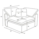  Coaster Furniture Raleigh 551755 Boucle Upholstered Corner Chair - Grey IMAGE 9