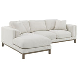  Coaster Furniture Geneva 551777 Boucle Upholstered Sectional Chaise Sofa - Sand IMAGE 1