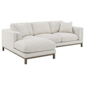 Coaster Furniture Geneva 551777 Boucle Upholstered Sectional Chaise Sofa - Sand IMAGE 1
