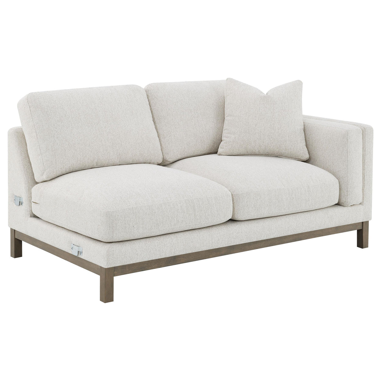  Coaster Furniture Geneva 551777 Boucle Upholstered Sectional Chaise Sofa - Sand IMAGE 3