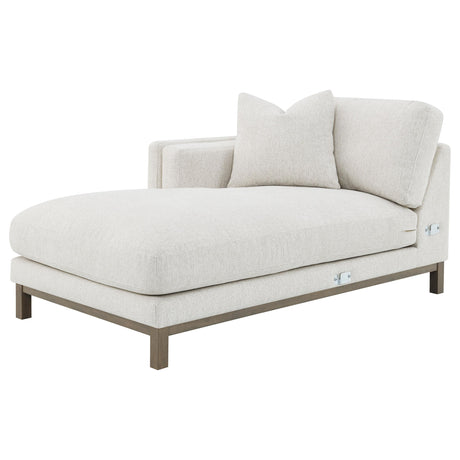  Coaster Furniture Geneva 551777 Boucle Upholstered Sectional Chaise Sofa - Sand IMAGE 5