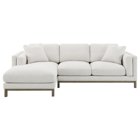  Coaster Furniture Geneva 551777 Boucle Upholstered Sectional Chaise Sofa - Sand IMAGE 7