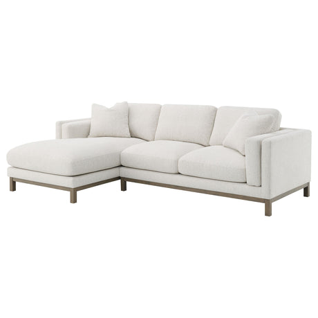  Coaster Furniture Geneva 551777 Boucle Upholstered Sectional Chaise Sofa - Sand IMAGE 9