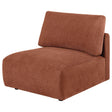  Coaster Furniture Elysia 551891 Chenille Upholstered Modular Armless Chair - Coral IMAGE 1
